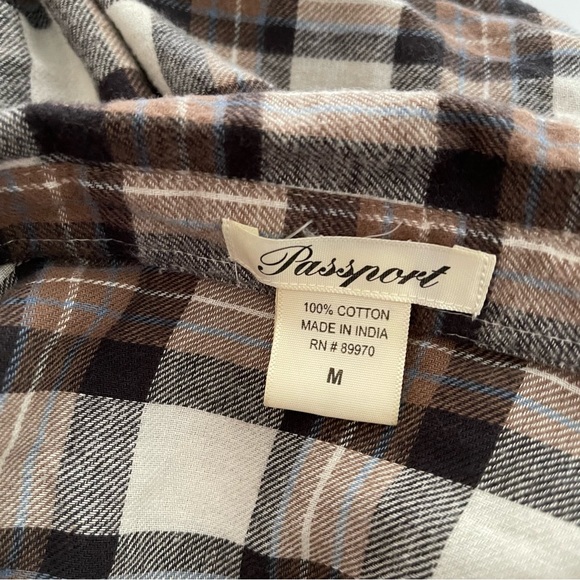 Plaid Button-front Multicolor Oversized Flannel Shirt - Picture 5 of 6